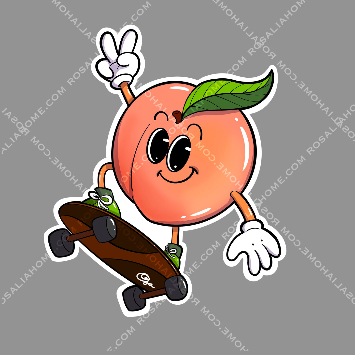 Skate Boarding Peach