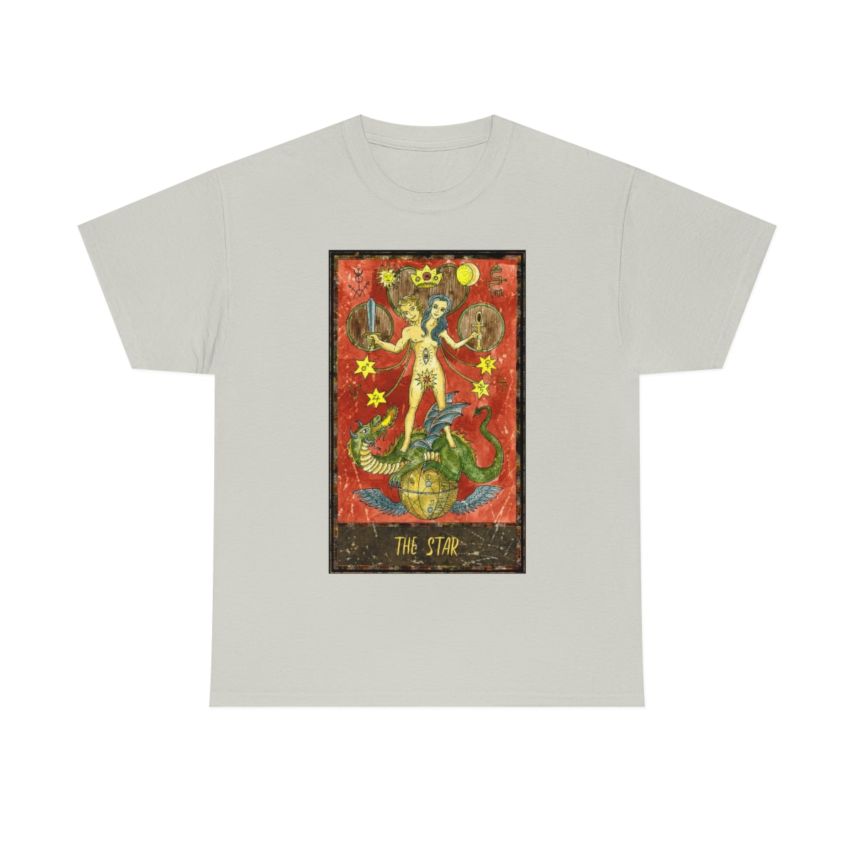 Ice Grey The Star Tarot Card T-Shirt