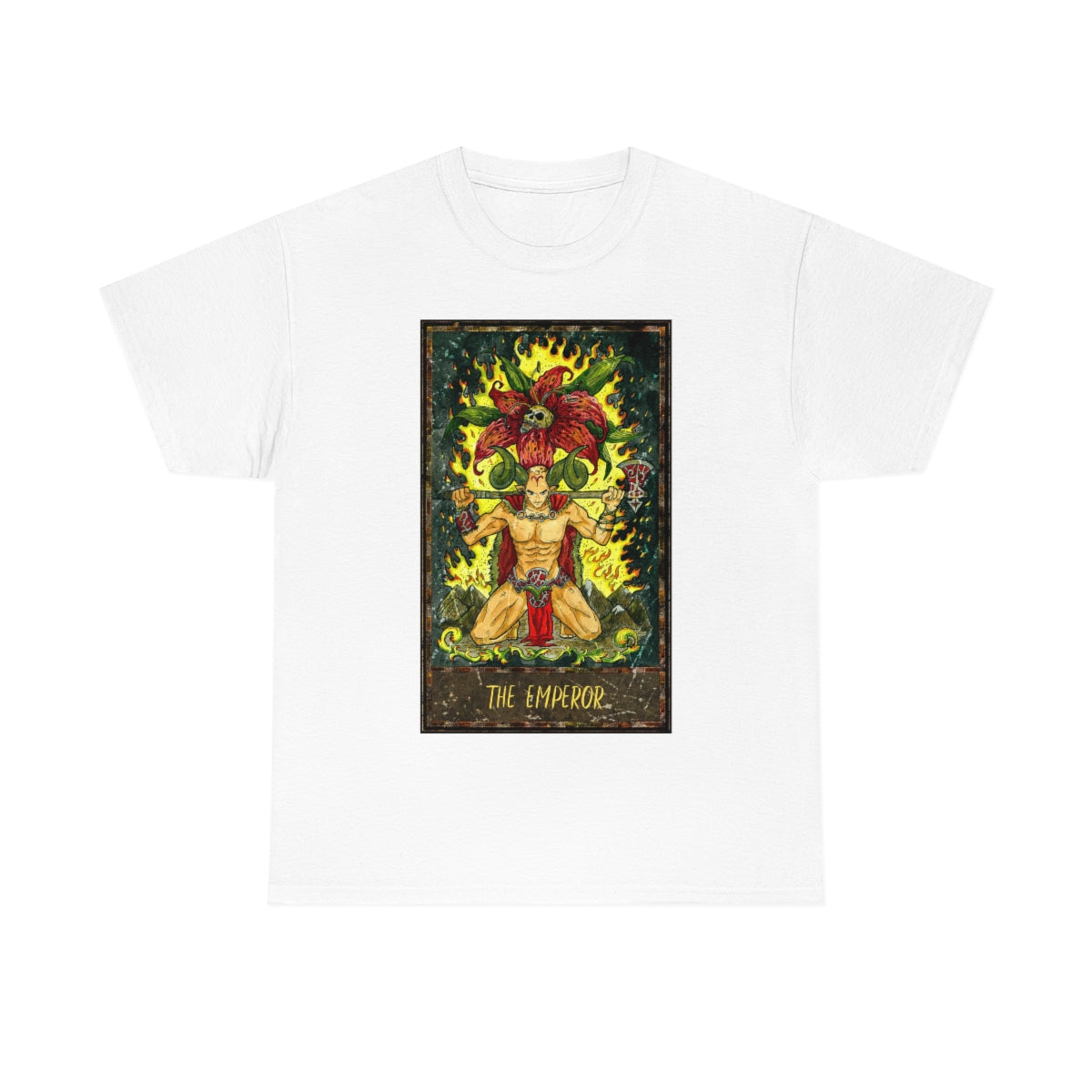 White The Emperor Tarot Card T-shirt