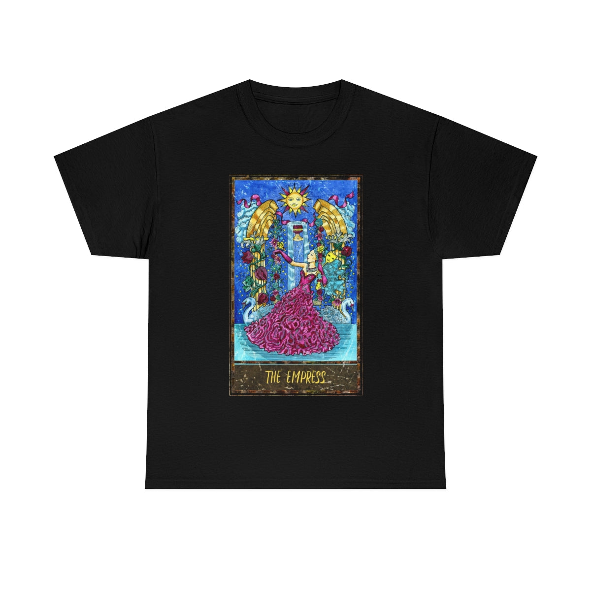 Black The Empress Tarot Card T-Shirt