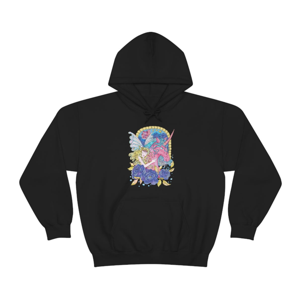 Black Blonde Princess and Magic Unicorn Hoodie