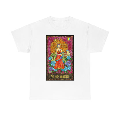 White The High Priestess Tarot Card T-shirt