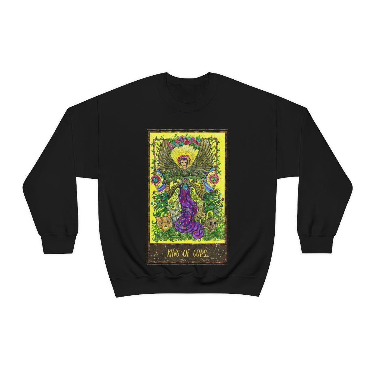 Black King of Cups Tarot Card Sweatshirt