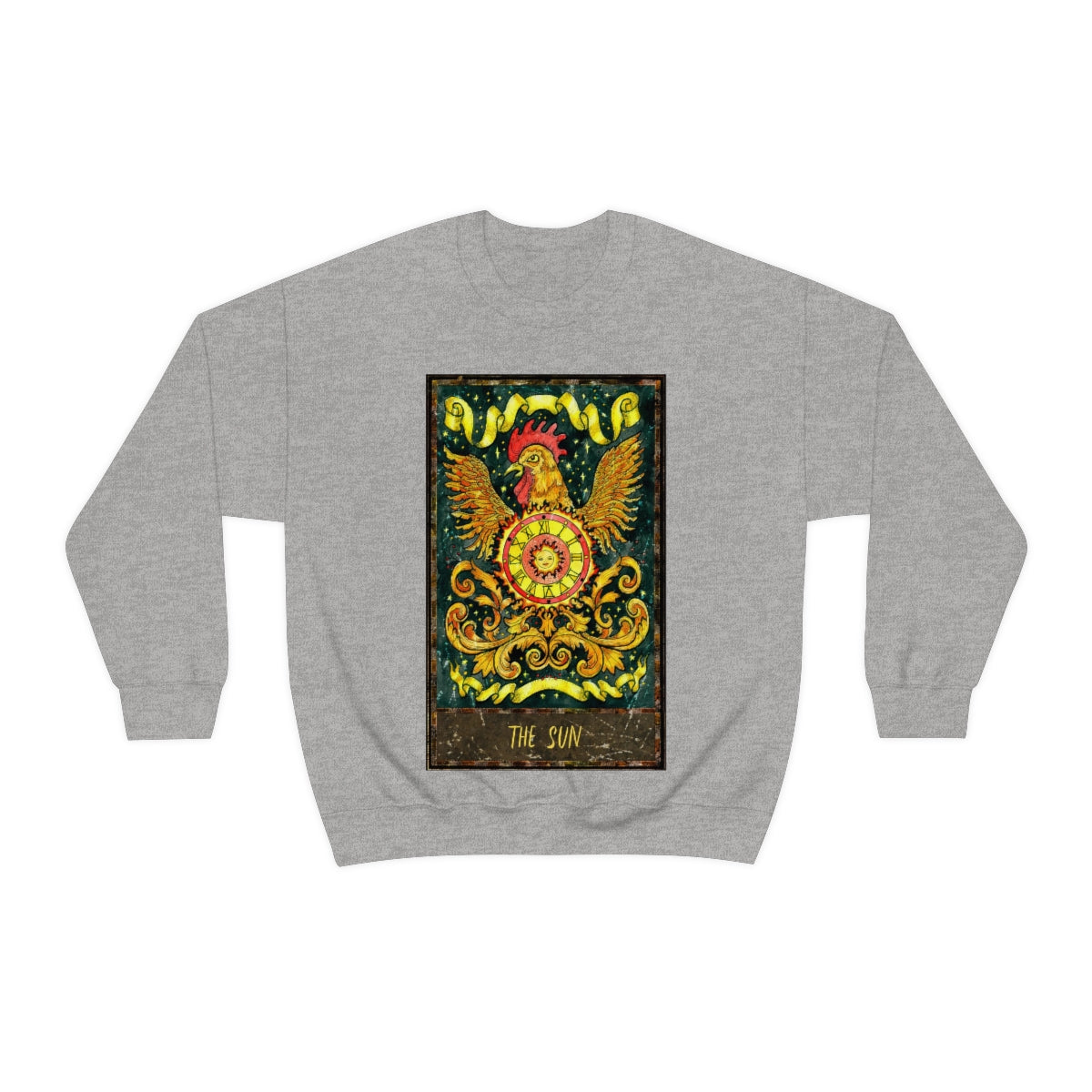 Sport Grey The Sun Tarot Card Sweatshirt