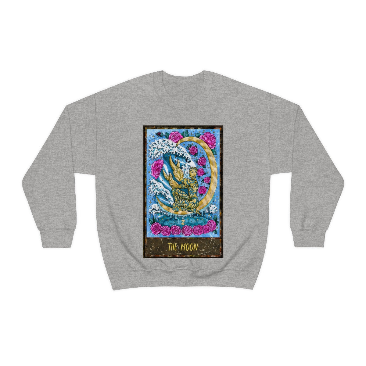 Sport Grey The Moon Tarot Card Sweatshirt