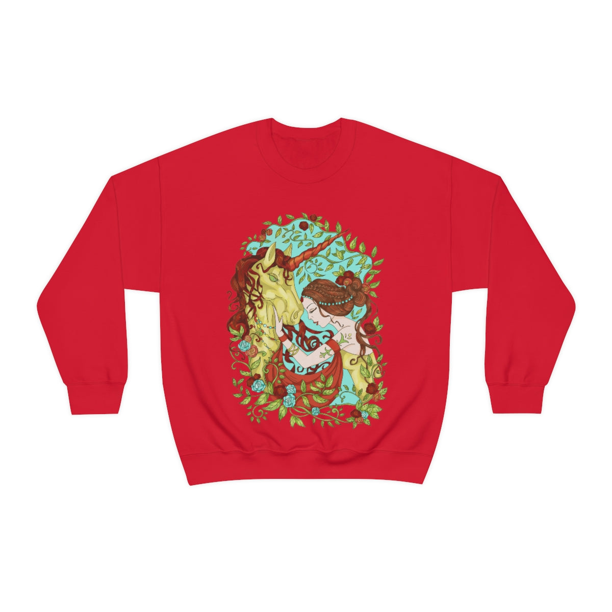 Red Russet Princess and Magic Unicorn Sweatshirt