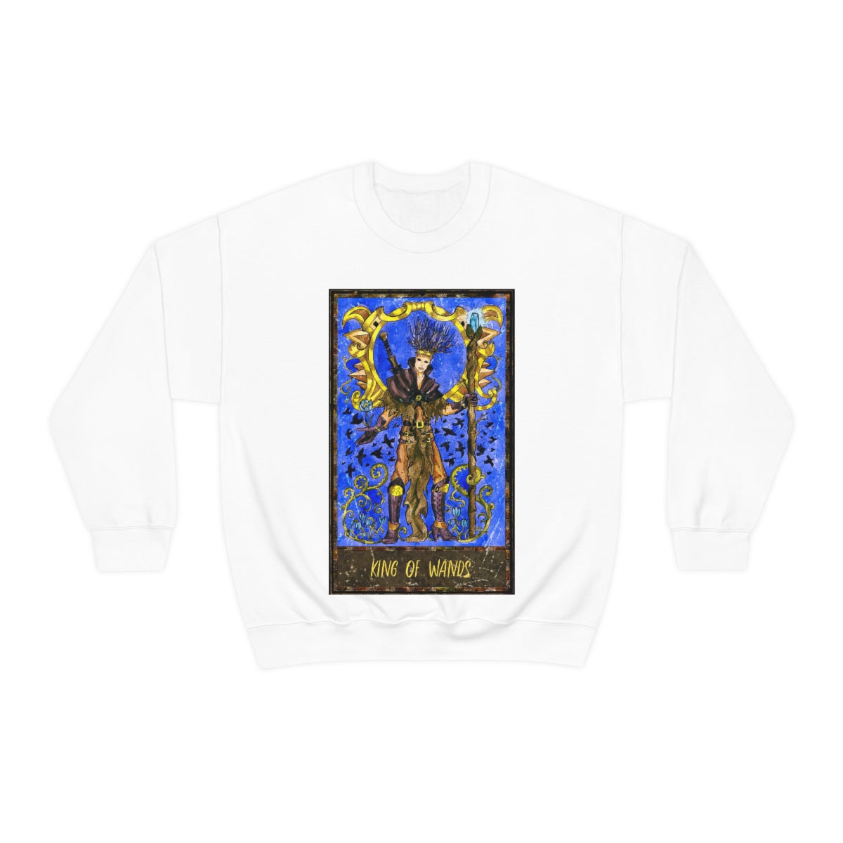 White King of Wands Tarot Card Sweatshirt