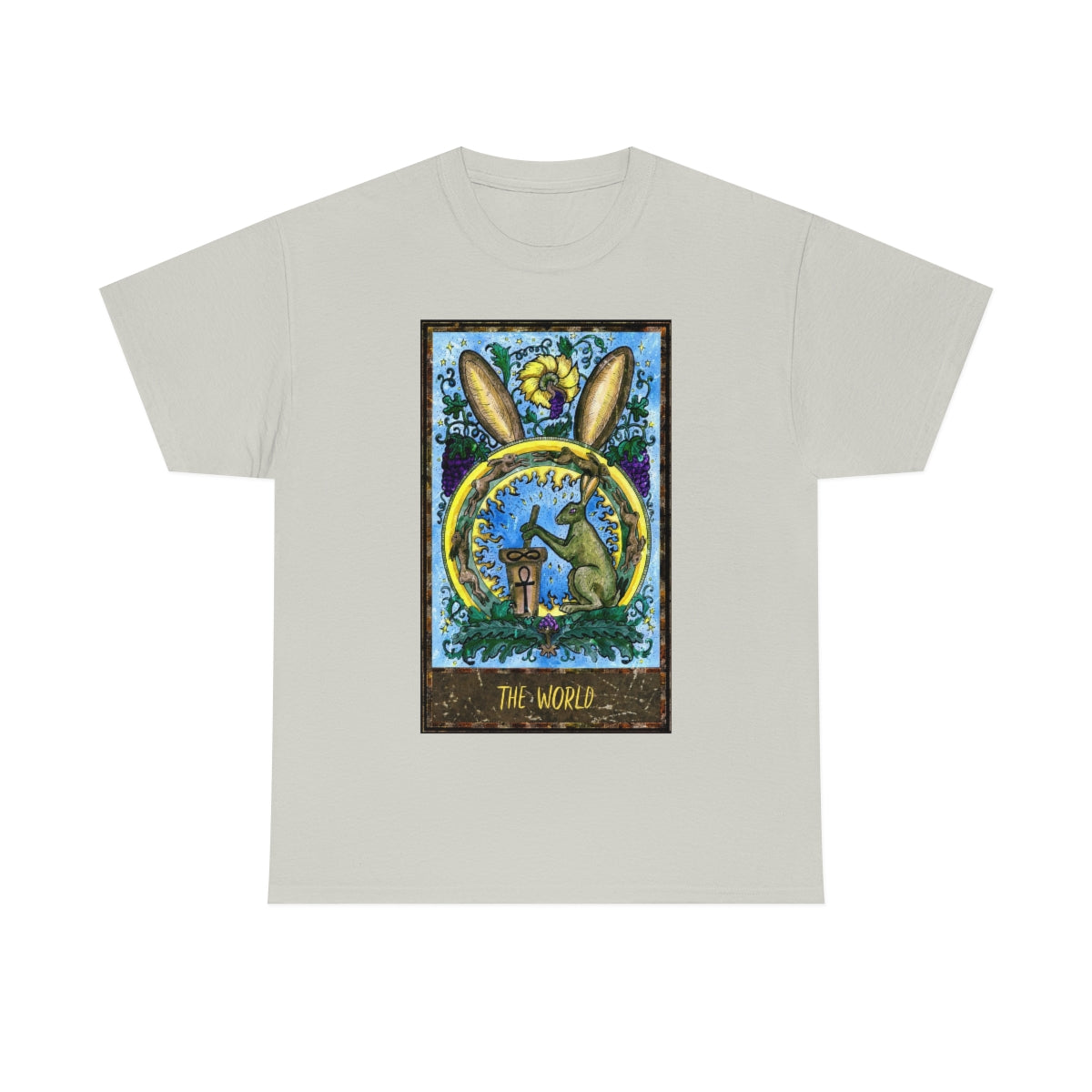 Ice Grey The World Tarot Card T-Shirt