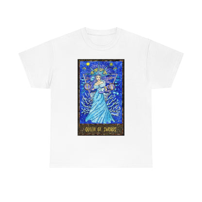 White Queen of Swords Tarot Card T-Shirt