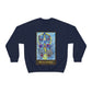 Navy  King of Pentacles Tarot Card Sweatshirt