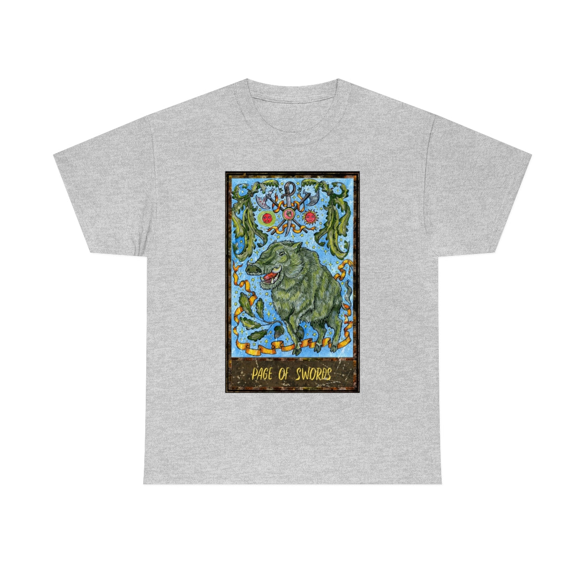 Sport Grey Page of Swords Tarot Card T-shirt