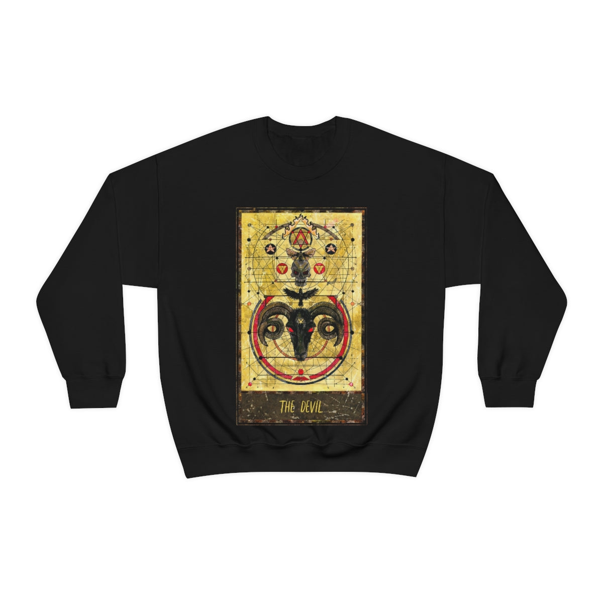 Black The Devil Tarot Card Sweatshirt