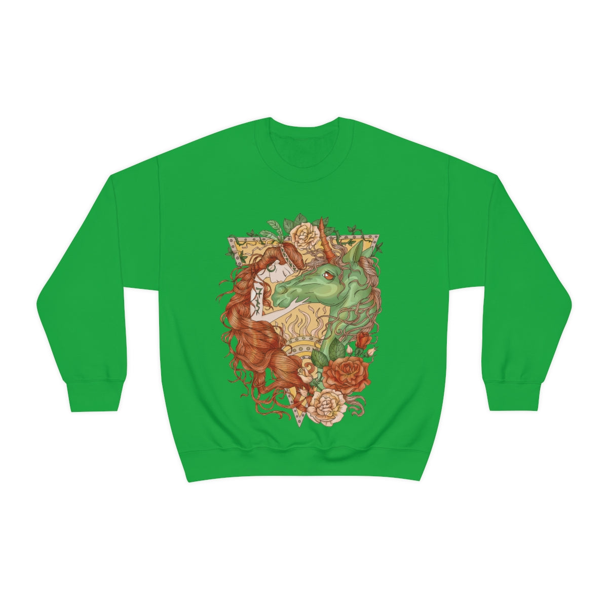 Irish Green Cocoa Brown Princess and Magic Unicorn Sweatshirt