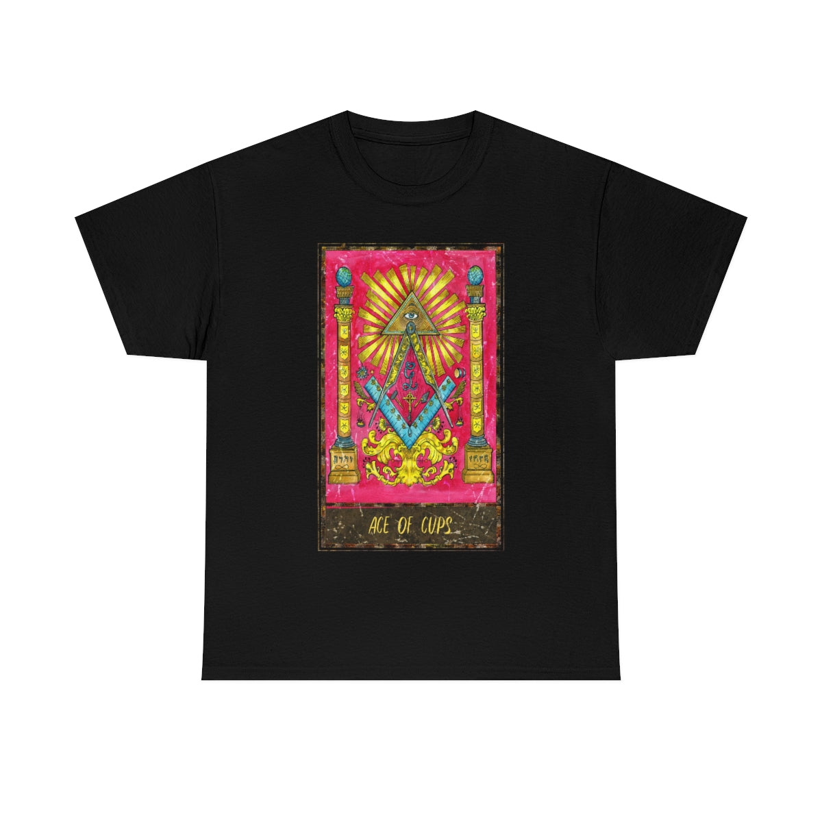 Black Ace of Cups Tarot Card T-shirt