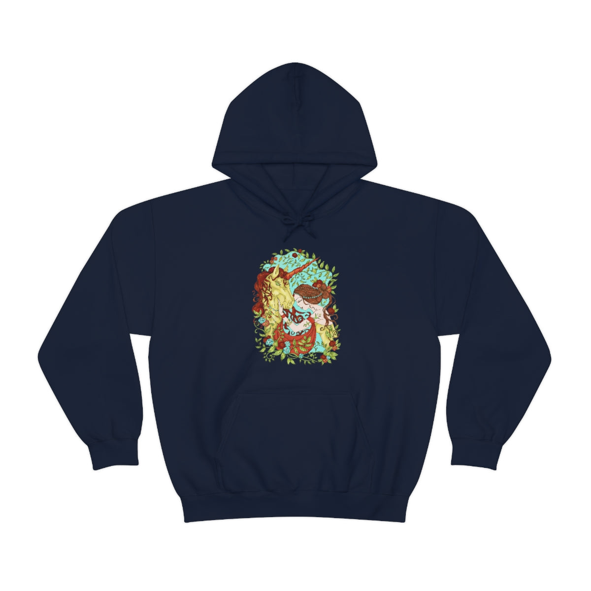 Navy Russet Princess and Magic Unicorn Hoodie