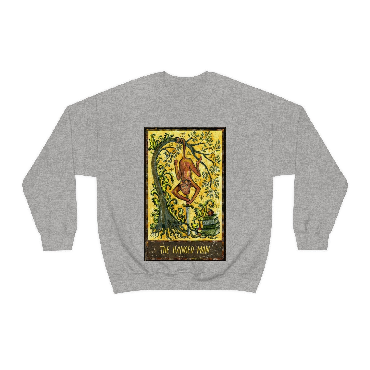 Sport Grey The Hanged Man Tarot Card Sweatshirt