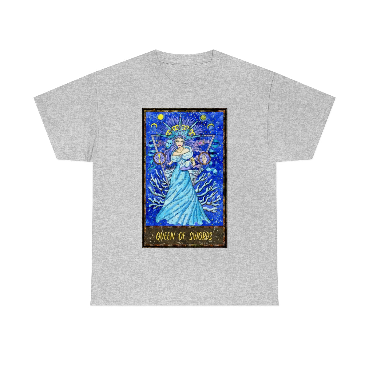 Sport Grey Queen of Swords Tarot Card T-Shirt