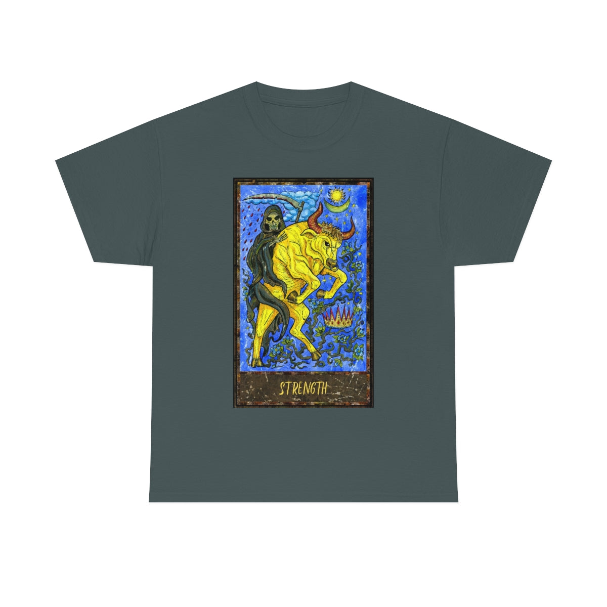 Charcoal Strength Tarot Card T-shirt