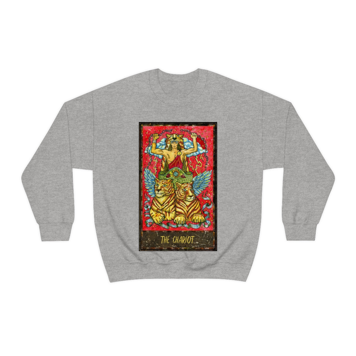 Sport Grey The Chariot Tarot Card Sweatshirt