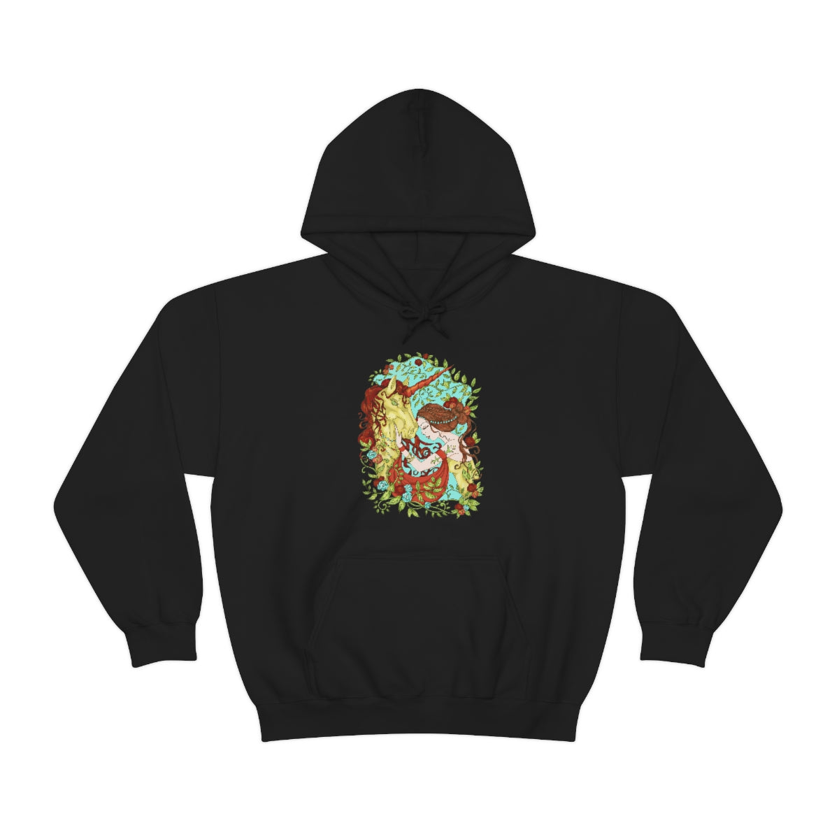 Black Russet Princess and Magic Unicorn Hoodie