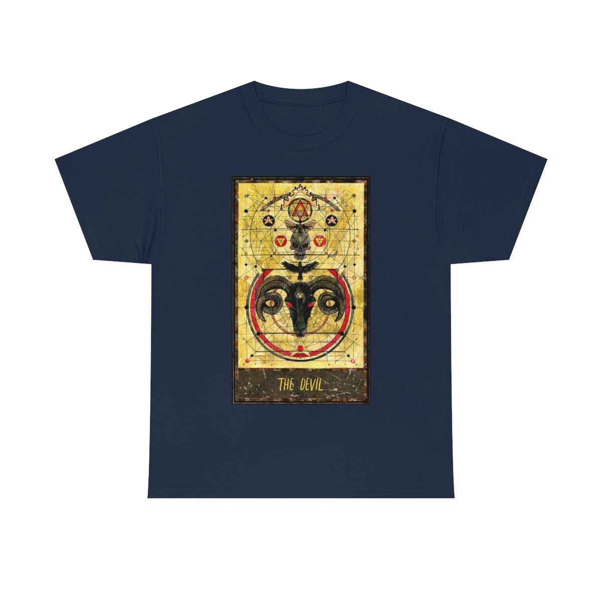 Navy The Devil Tarot Card T-shirt