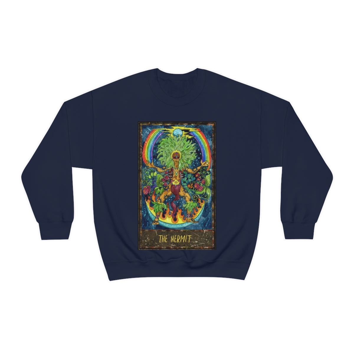 Navy The Hermit Tarot Card Sweatshirt