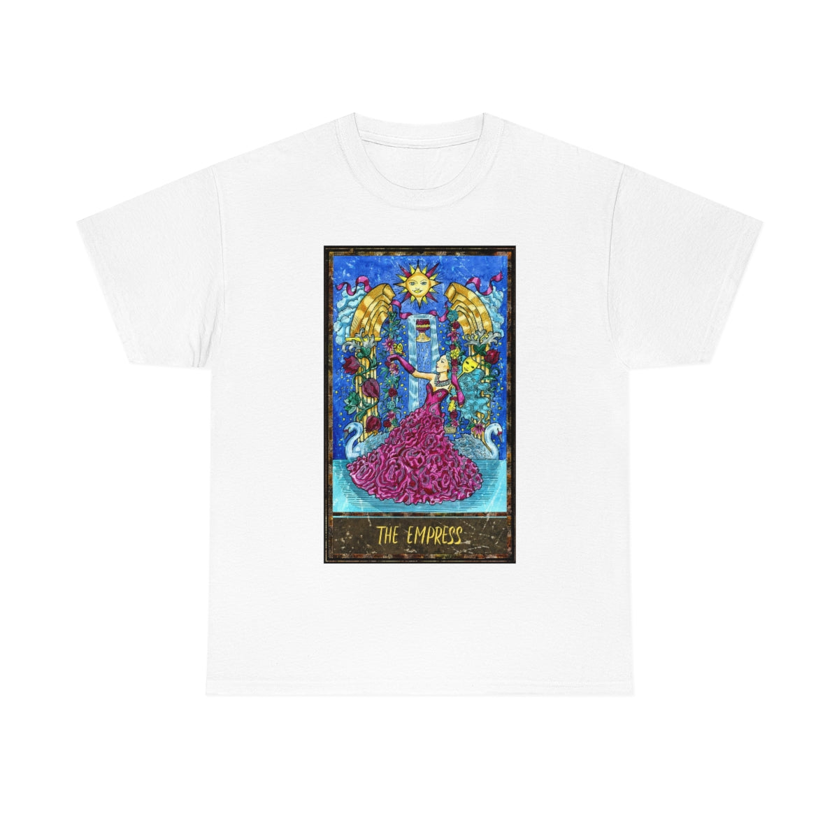 White The Empress Tarot Card T-Shirt