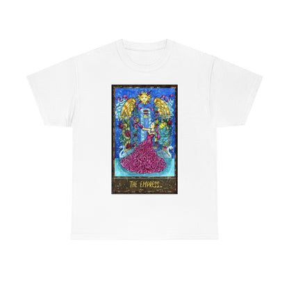 White The Empress Tarot Card T-Shirt