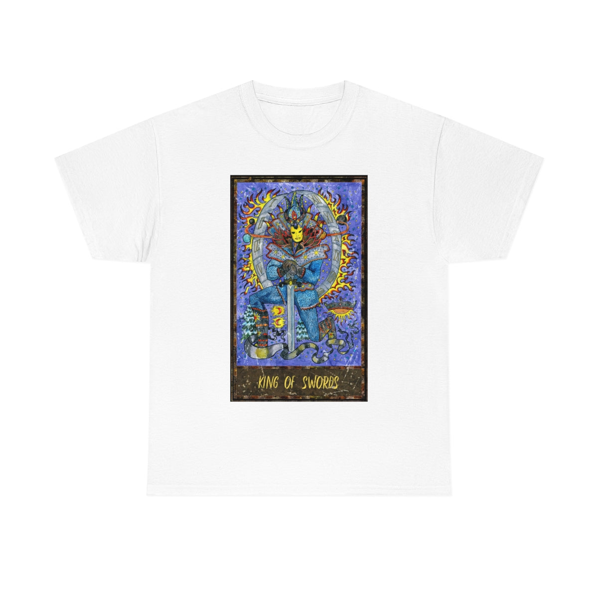 White King of Swords Tarot Card T-Shirt