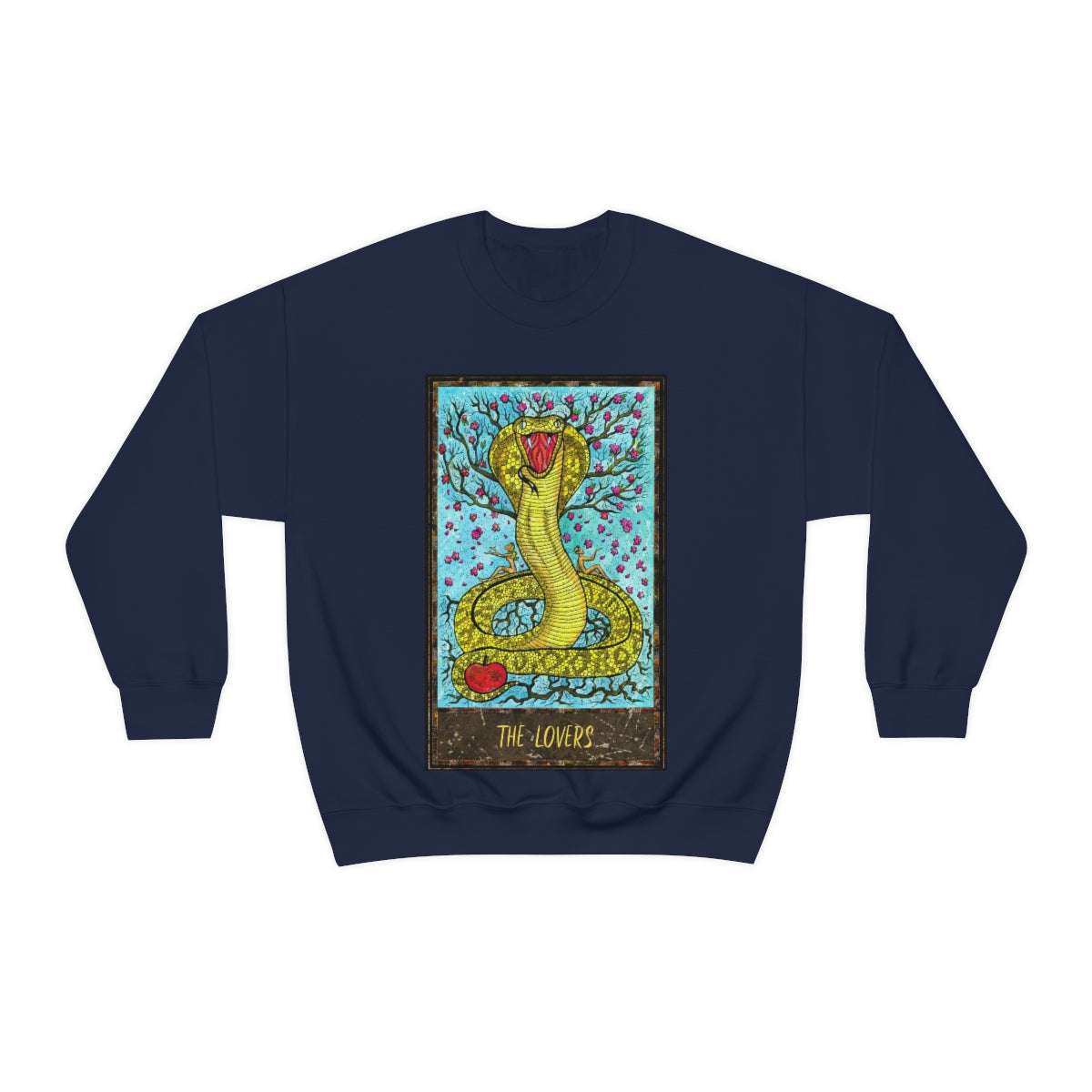 Navy The Lovers Tarot Card Sweatshirt