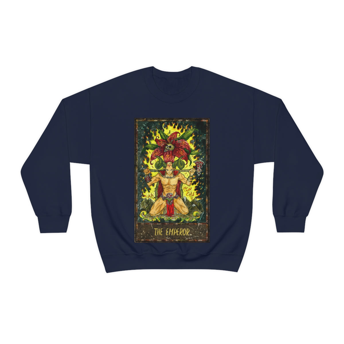 Navy The Emperor Tarot Card Sweatshirt