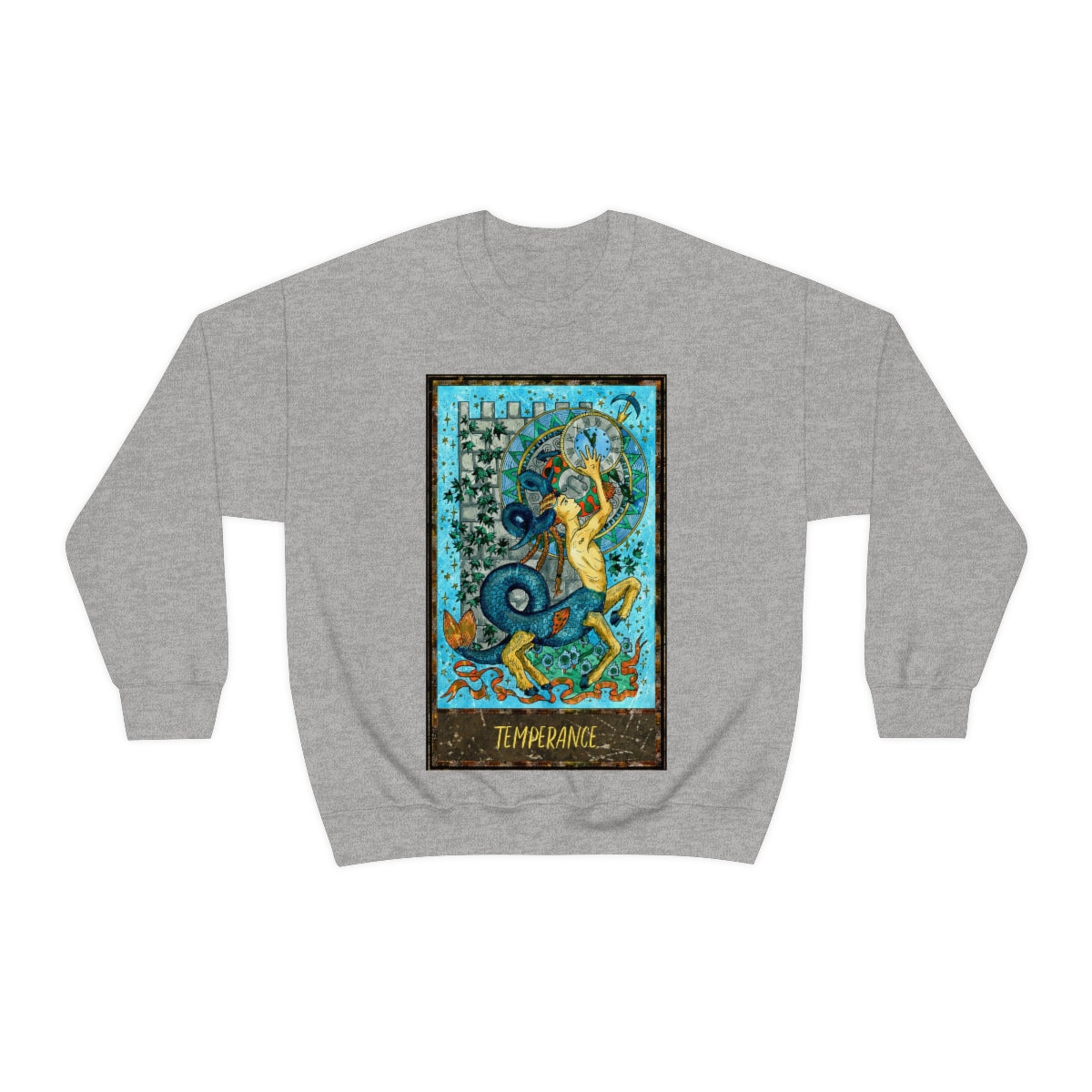 Sport Grey Temperance Tarot Card Sweatshirt