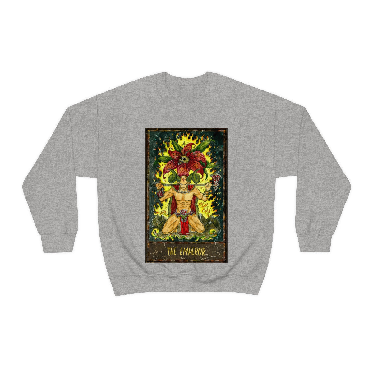 Sport Grey The Emperor Tarot Card Sweatshirt