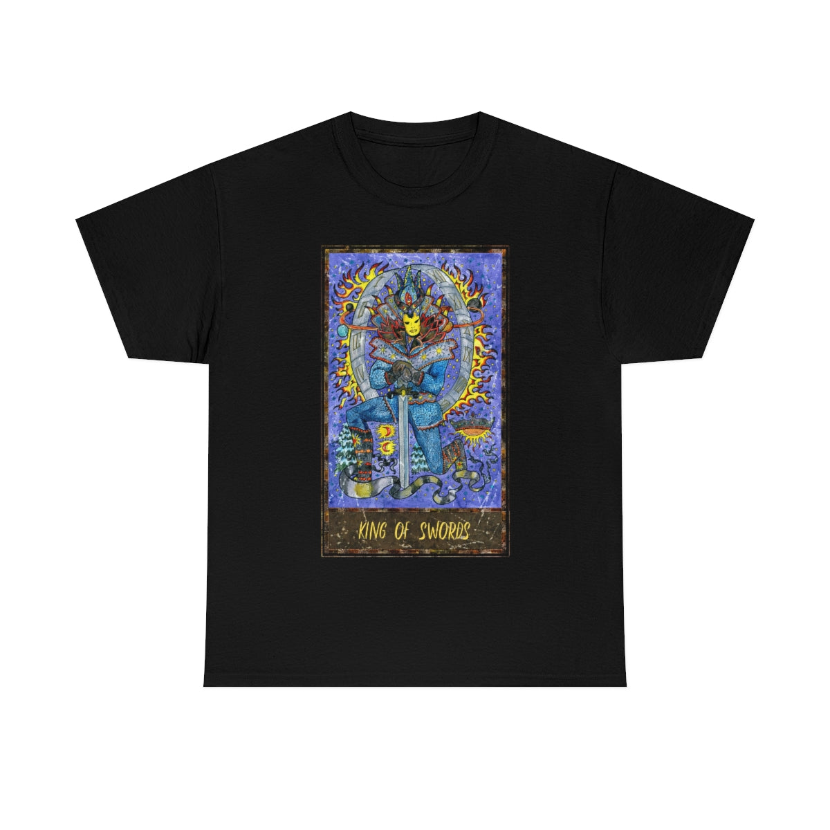 Black King of Swords Tarot Card T-Shirt