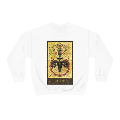 White The Devil Tarot Card Sweatshirt