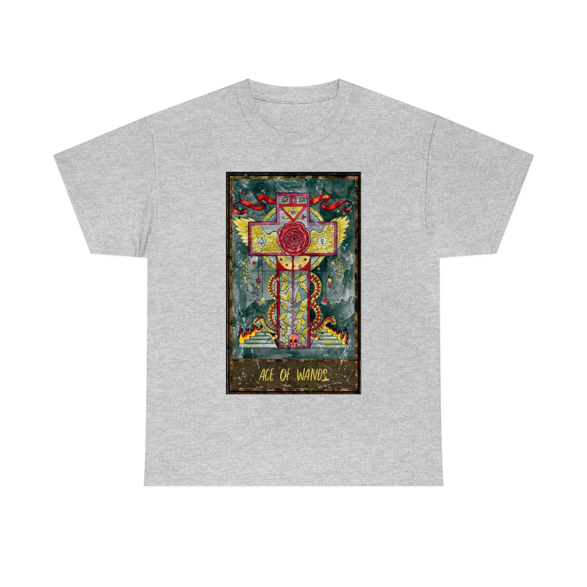 Sport Grey Ace of Wands Tarot Card T-shirt