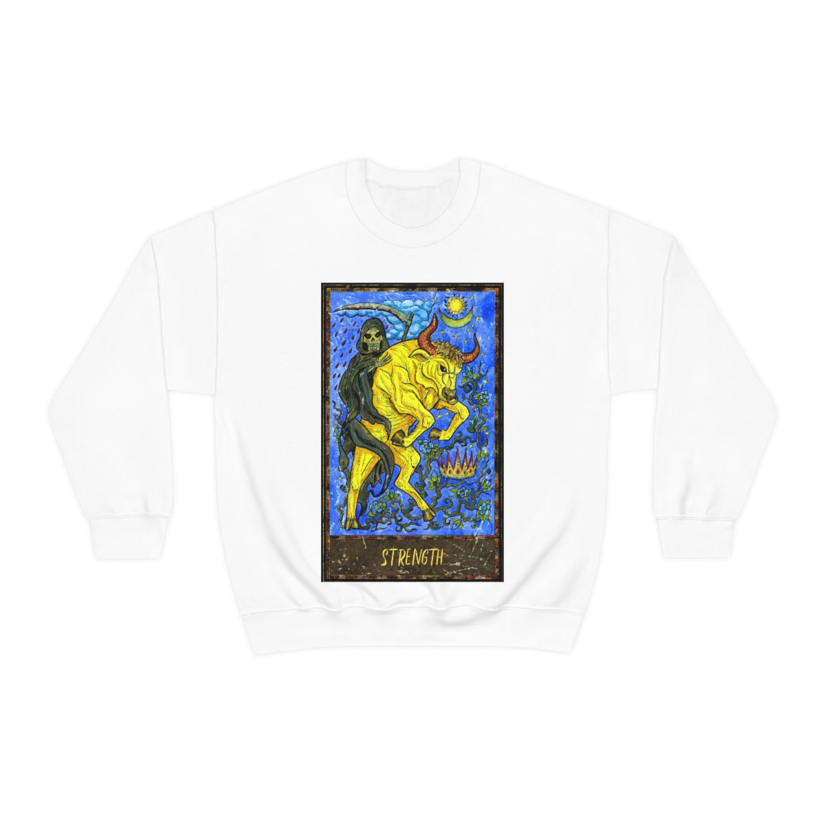 White Strength Tarot Card Sweatshirt