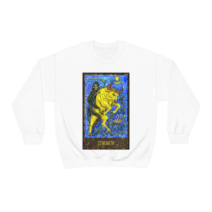 White Strength Tarot Card Sweatshirt