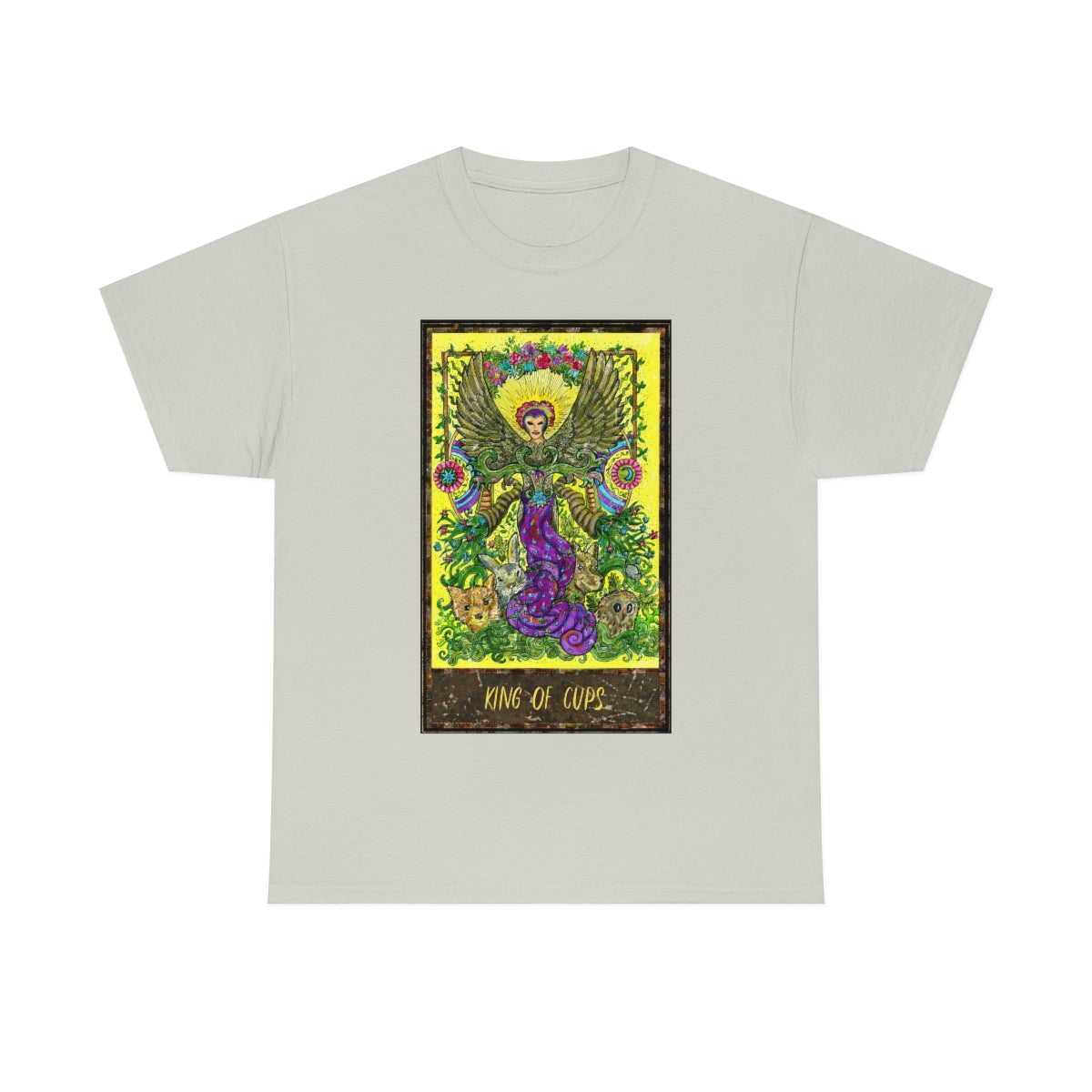 Ice Grey King of Cups Tarot Card T-Shirt