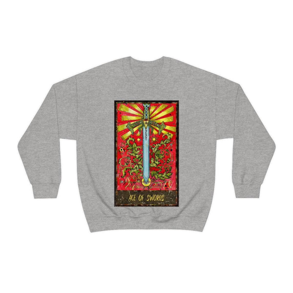 Grey Ace of Swords Tarot Card Sweatshirt