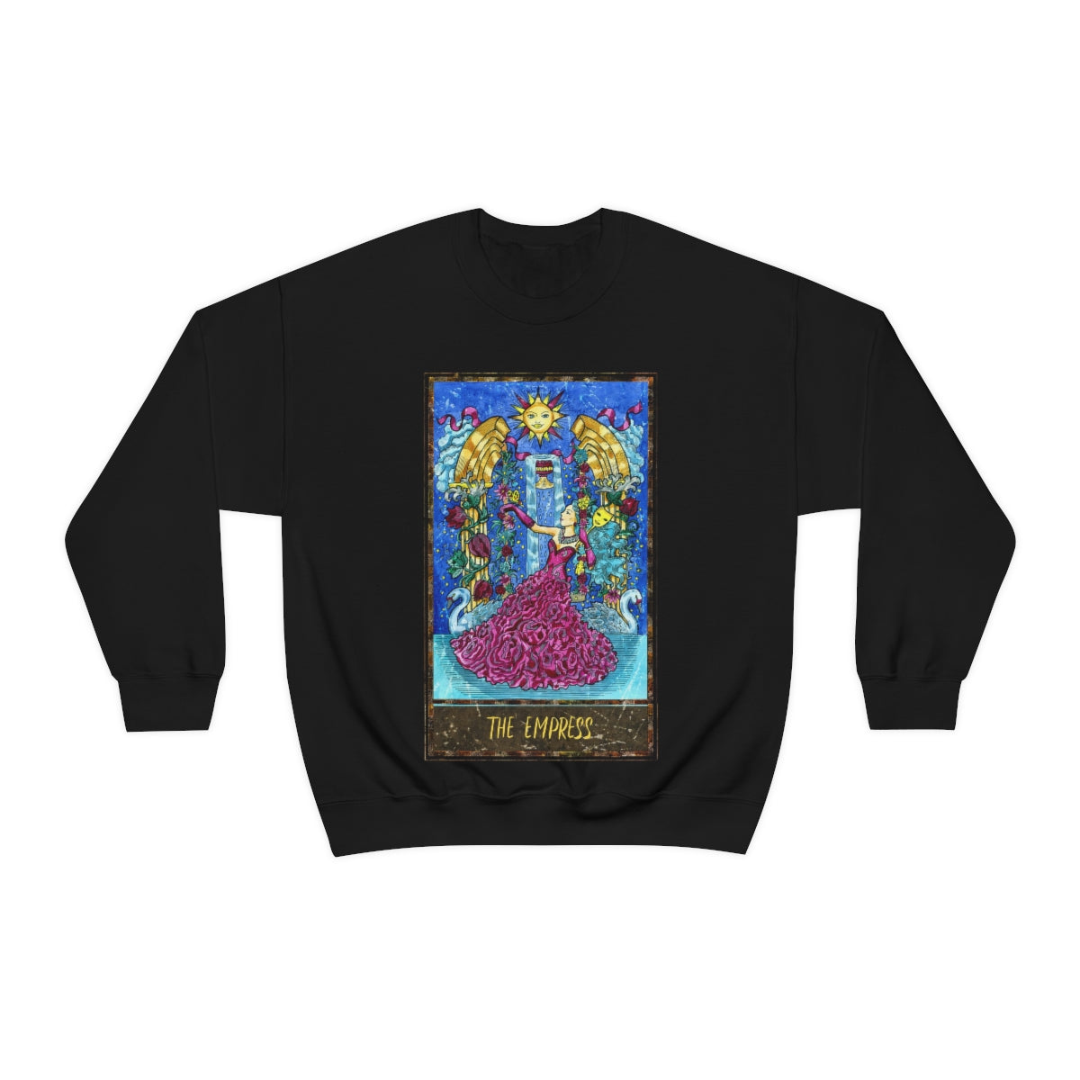 Black The Empress Tarot Card Sweatshirt