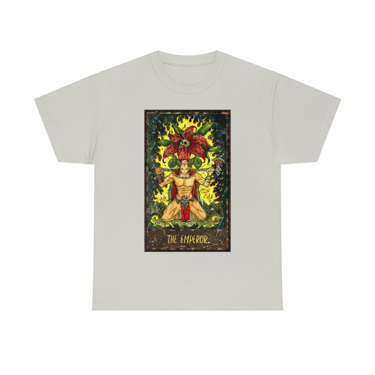 Ice Grey The Emperor Tarot Card T-shirt