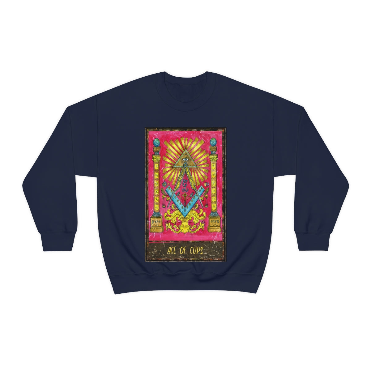 Ace of Cups Tarot Card Sweatshirt in Navy color