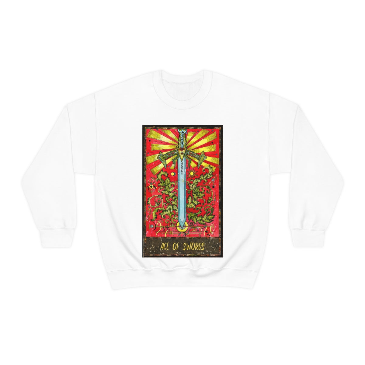 White Ace of Swords Tarot Card Sweatshirt