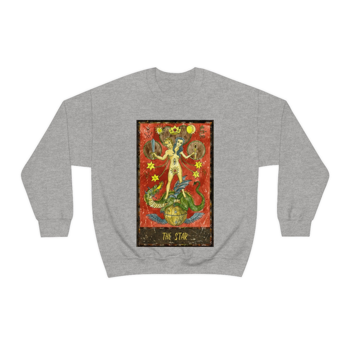 Sport Grey The Star Tarot Card Sweatshirt