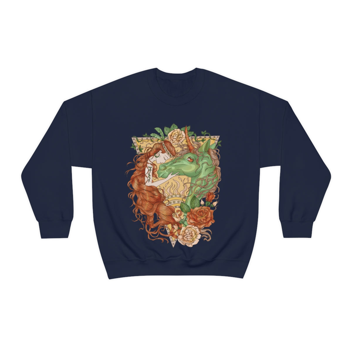 Navy Cocoa Brown Princess and Magic Unicorn Sweatshirt