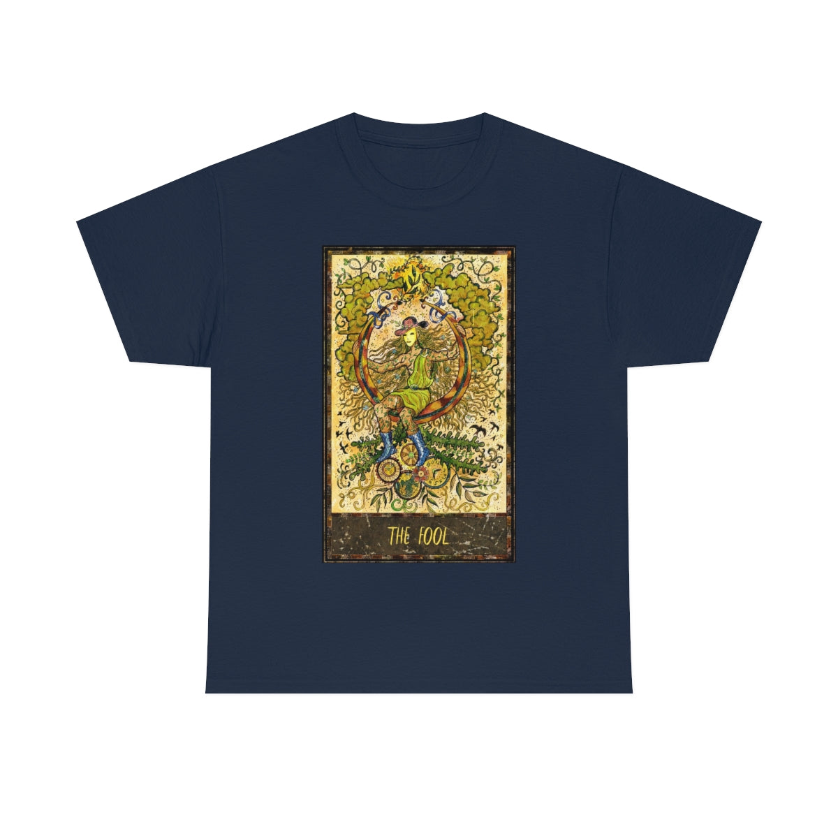 Navy The Fool Tarot Card T-Shirt