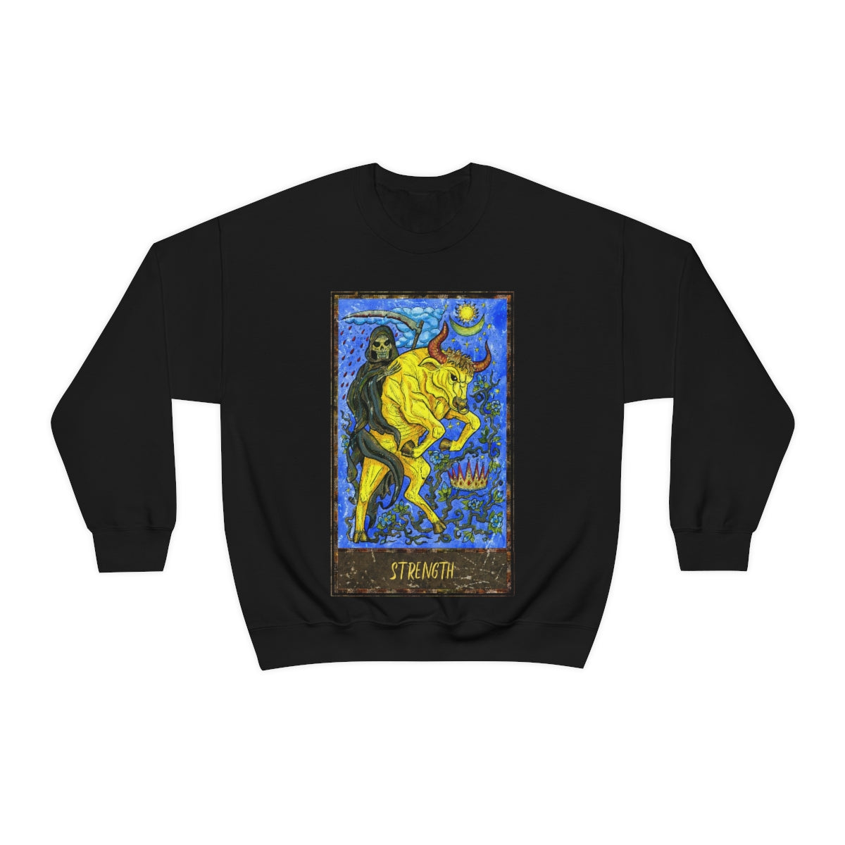 Black Strength Tarot Card Sweatshirt