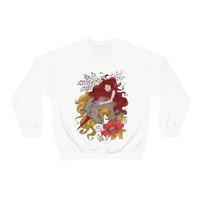 White Red Princess and Magic Unicorn Sweatshirt