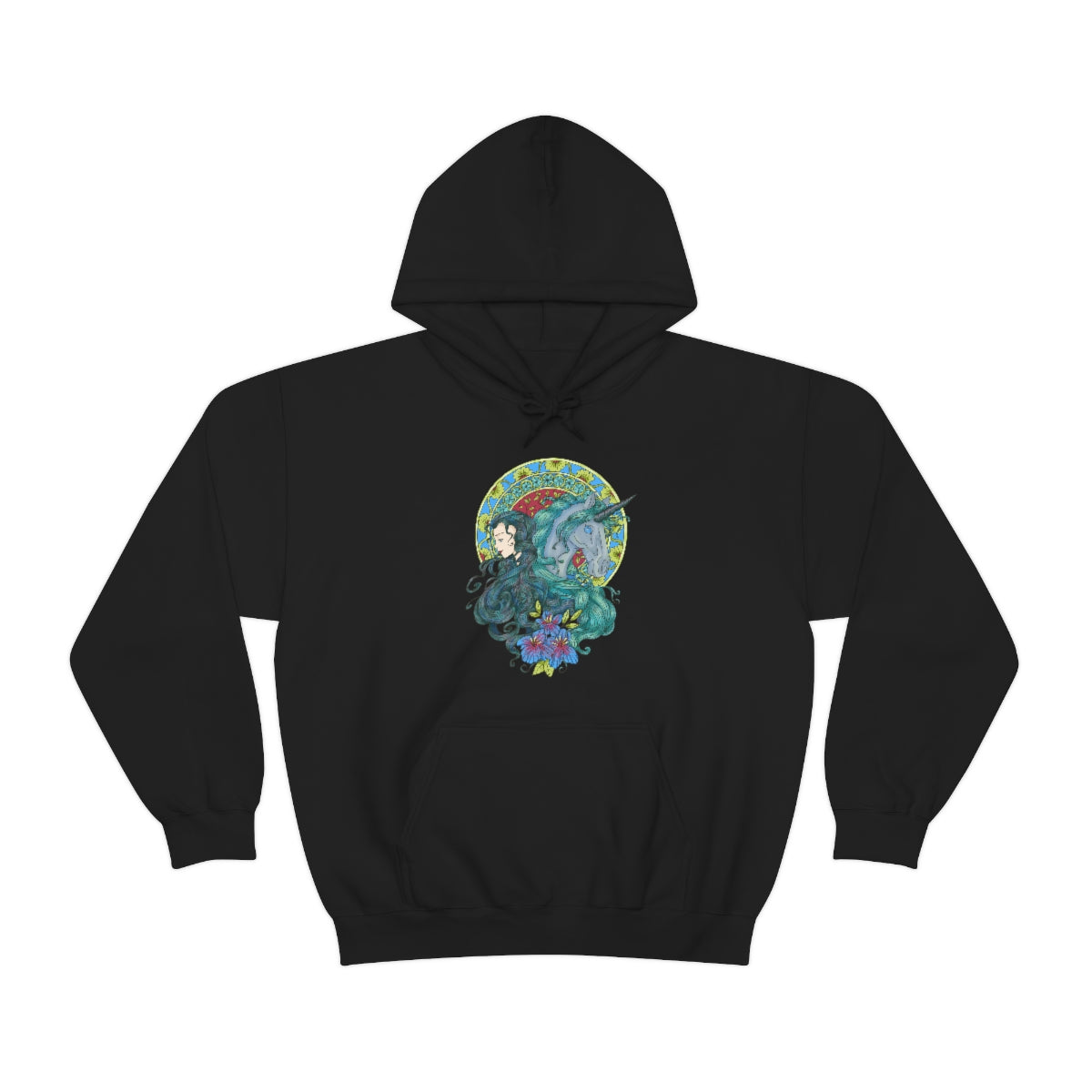 Black Caribbean Current Princess and Magic Unicorn Hoodie